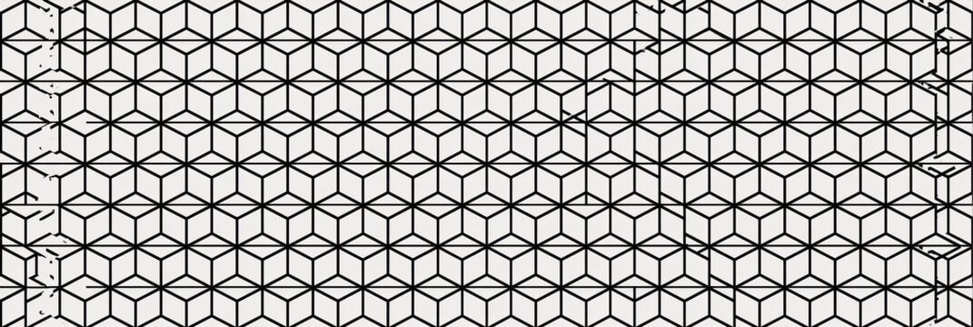 Geometric pattern of interlocking cubes