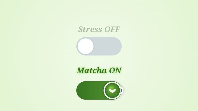 Stress and Matcha Toggle Switches UI Design