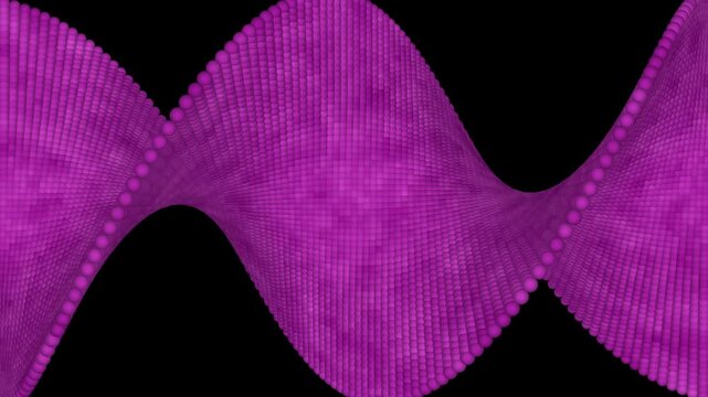Abstract purple three dimensional grid tile wave motion close up of a 3D tiled surface