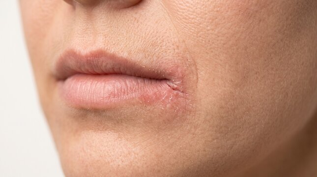 Angular Cheilitis of the Mouth &ndash; Photorealistic Clinical Image