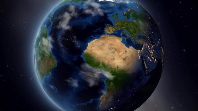Earth Zoom In to Novokuznetsk Russia Satellite Map Animation