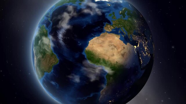 Satellite Zoom From Space to Sumqayit Azerbaijan With Map Pin