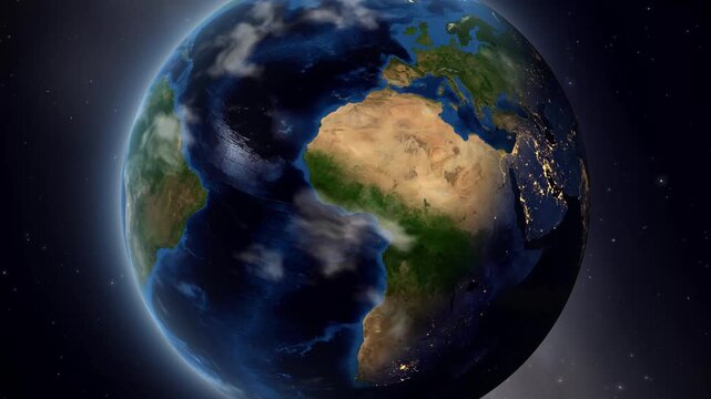 Satellite Zoom from Space to Palembang Indonesia Map Pin