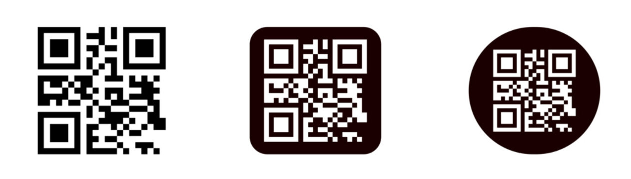 QR code icon set illustration vector