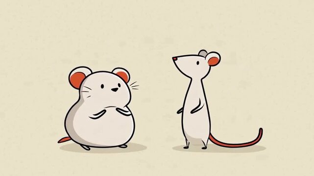 Illustration contrasting a chubby mouse and a skinny mouse