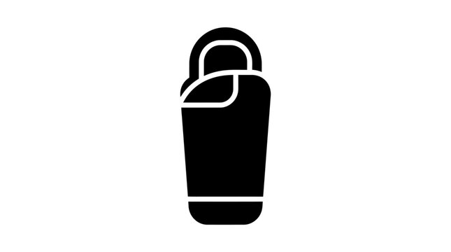 Sleeping bag icon for outdoor recreation and camping adventures