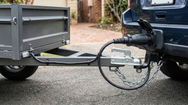 Trailer Hitch and Towing Connection for Vehicle Transportation