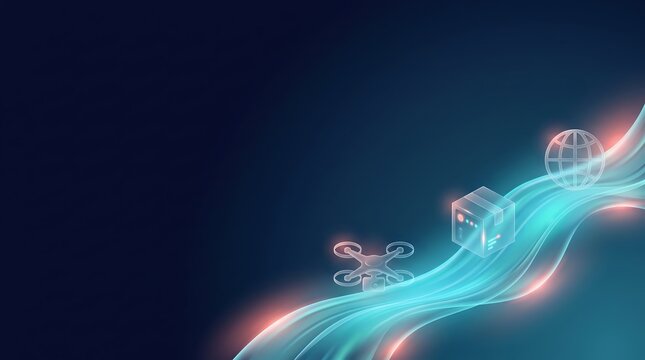 MedicalLogistics-NavyTeal-Glassmorphism-SupplyChain-Background