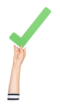 Check symbol png hand holding sign, transparent background