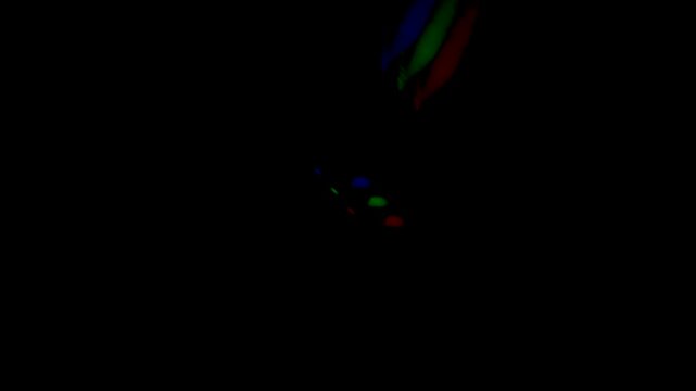 Flashy light particles blur fast motion
