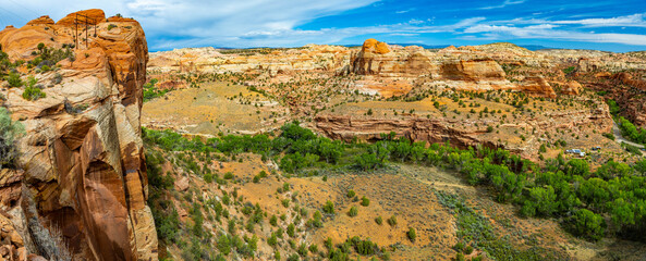 Deep sandstone canyon carved by Boulder Creek along The Hogback © PhotoSpirit