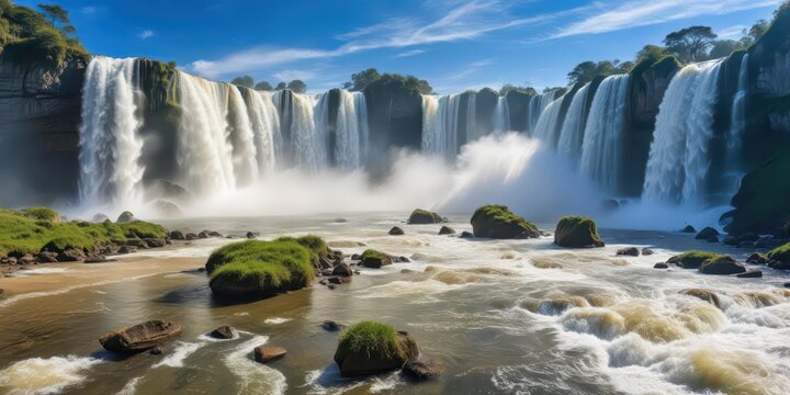 Cascada de Iguazu em Brasil Marea Alta , agua en movimiento, Brazil landscape