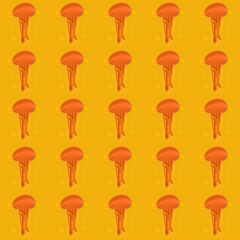 seamless pattern of jellyfish  © Kotchawalee