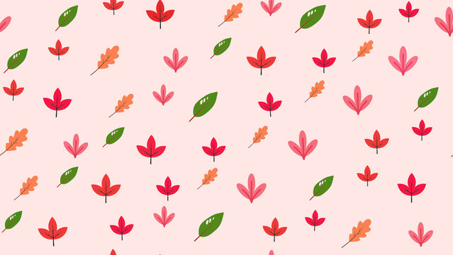 Stylized autumn leaves pattern