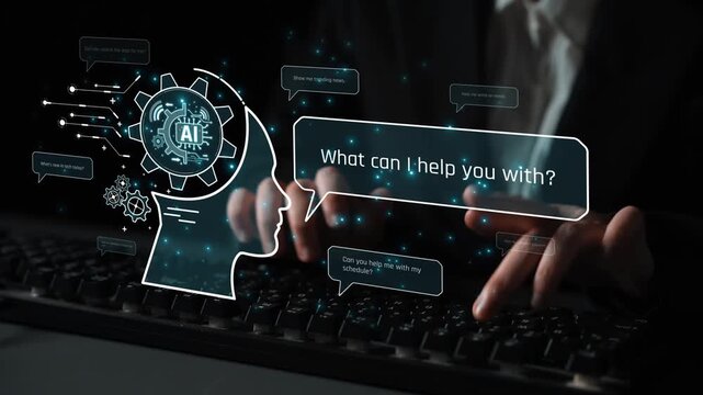 Conversational AI assistant enhances chatbot interaction. AI assistant supports queries, answers instantly, AI assistant improves experience, and AI assistant drives engagement. Marrow