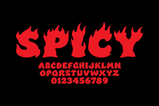 gothic punk alphabet design for scary design concept
