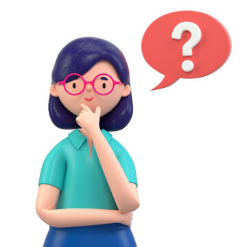 Woman with a question mark