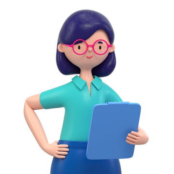 woman holding green folder