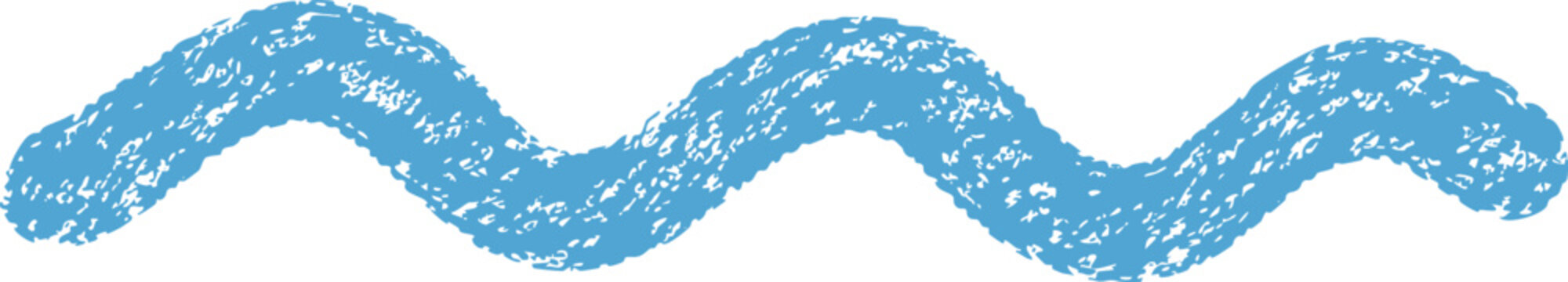 Crayon-style wavy line with rounded ends