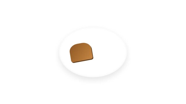 Minimalist White Oval Shape Animation with Soft Shadow on White Background