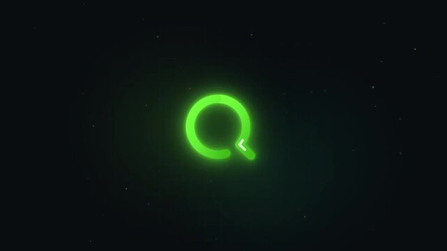 Cinematic Neon Green Abstract Motion Graphic Background with Glowing Circular Energy