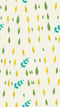 Pattern of green and yellow leaves