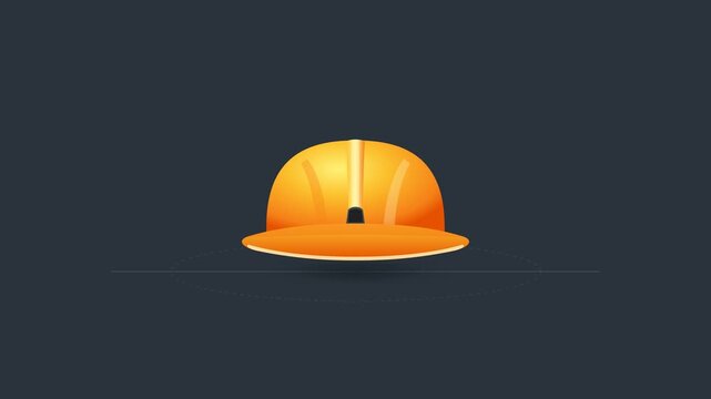 Vibrant Orange Hard Hat Symbolizing Safety and Construction Industry.