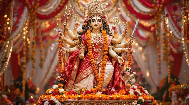 Goddess Durga Murti Idol for Durga Puja Festival in India