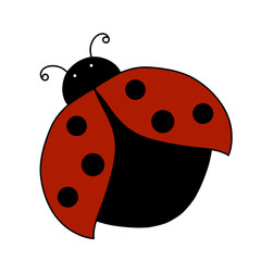 Red Ladybug Illustration Isolated on Transparent Background. © amalia