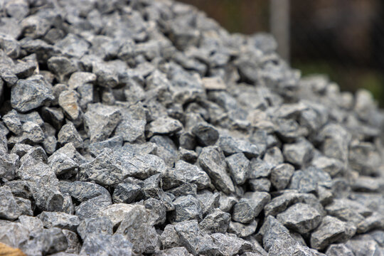 Gravel at construction site