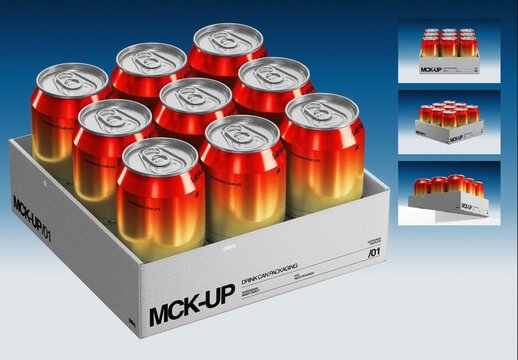 Drink Can Packaging Mockup
