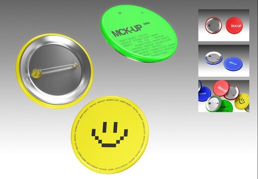 Pin Badge Mockup