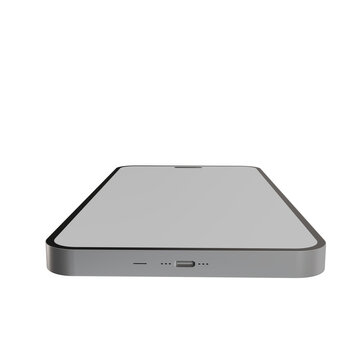 Smartphone Mockup Blank Screen Perspective View 3D Render Mobile Device Template for App Presentation and UI UX Design