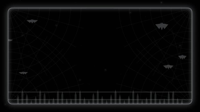 Minimalist Spooky Background with Flying Bats and Fence