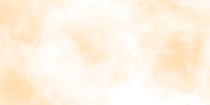 Vintage light brown and pastel peach watercolor texture background with creamy paper wash, autumn dust, rustic grunge effect, warm beige tones, and clean white center for design.