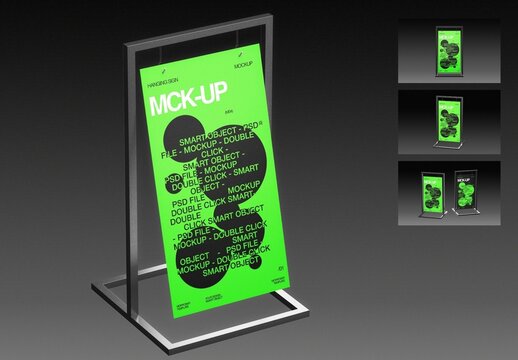 Standing Sign Board Mockup v2