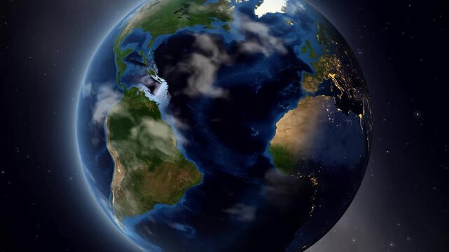 Satellite Zoom from Space to San Leandro California USA
