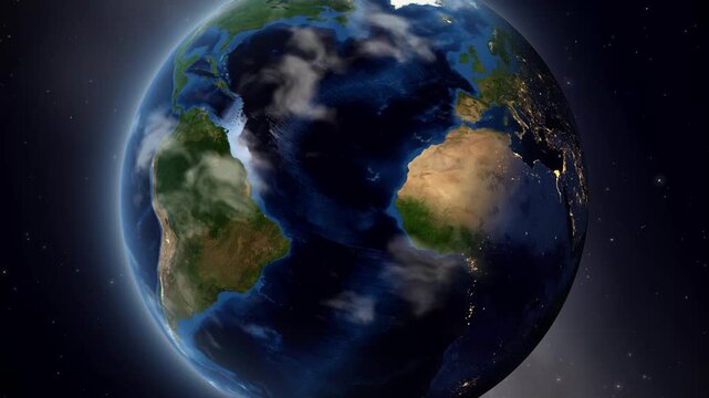 Earth Zoom In to Georgetown Guyana Location Pin Animation