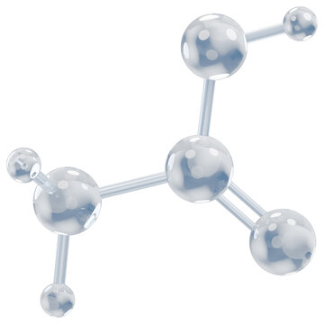 Acetic Acid Molecule 3D Icon