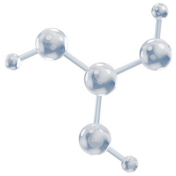 Boric Acid Molecule 3D Icon