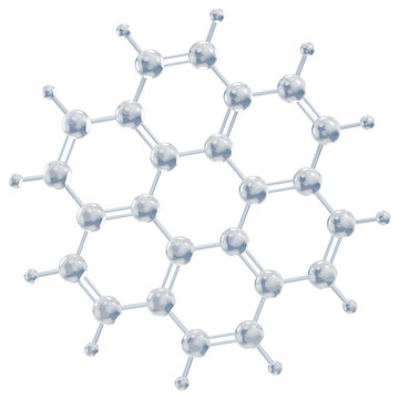 Coronene Molecule 3D Icon