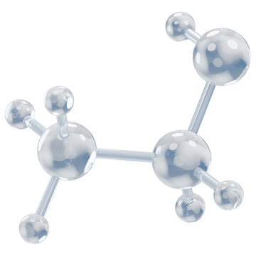 Ethanol Molecule 3D Icon