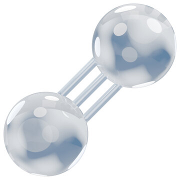 Nitrogen Molecule 3D Icon