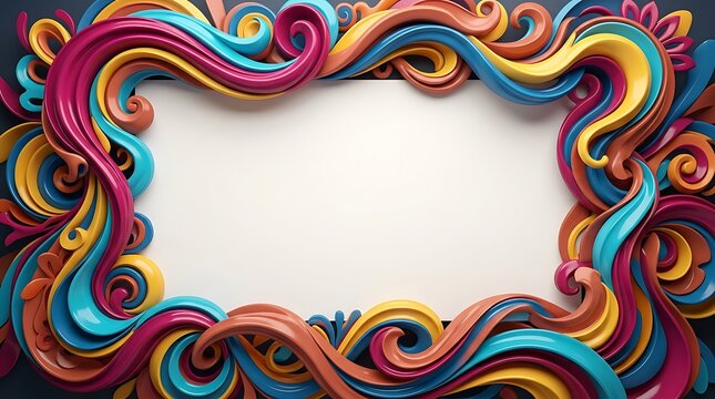 Vibrant Artistic Border Frame Celebrating Hispanic Heritage Month Spirit
