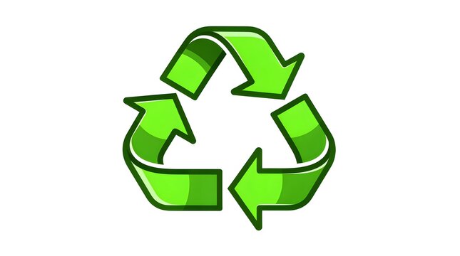 Recycle symbol represents environmental consciousness and sustainable waste management practices for ecological awareness.