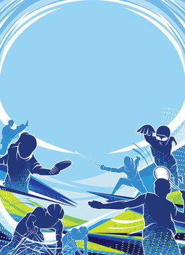 Asean Sport Games  Background Vector. Asean Sports Day Illustration. Graphic Design for the decoration of gift certificates, banners, and flyer
