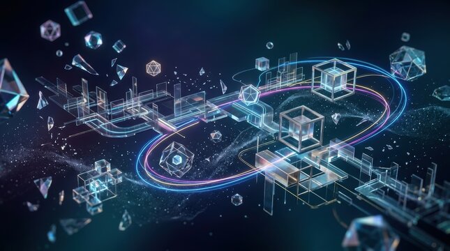 Advanced Digital Data Network with Virtual Blocks and Cycles