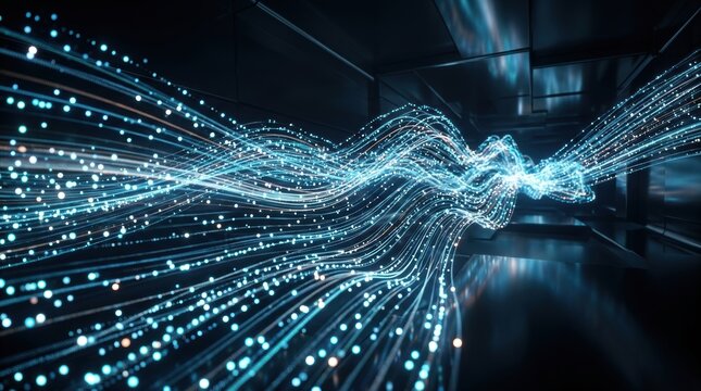 Dynamic Flow of Digital Light Particles in Modern Technology Environment