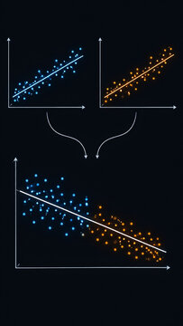  Simpson's Paradox Trend Reversal Grouped Combined Data