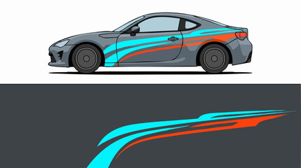 Fototapeta premium sleek sports car speed lines illustration